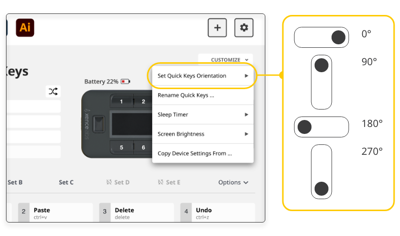 Image 26 - Adjust Your Quick Keys Orientation